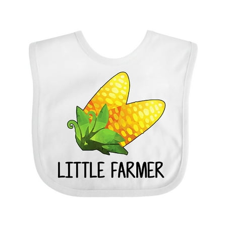 

Inktastic Little Farmer with Corn Boys or Girls Baby Bib