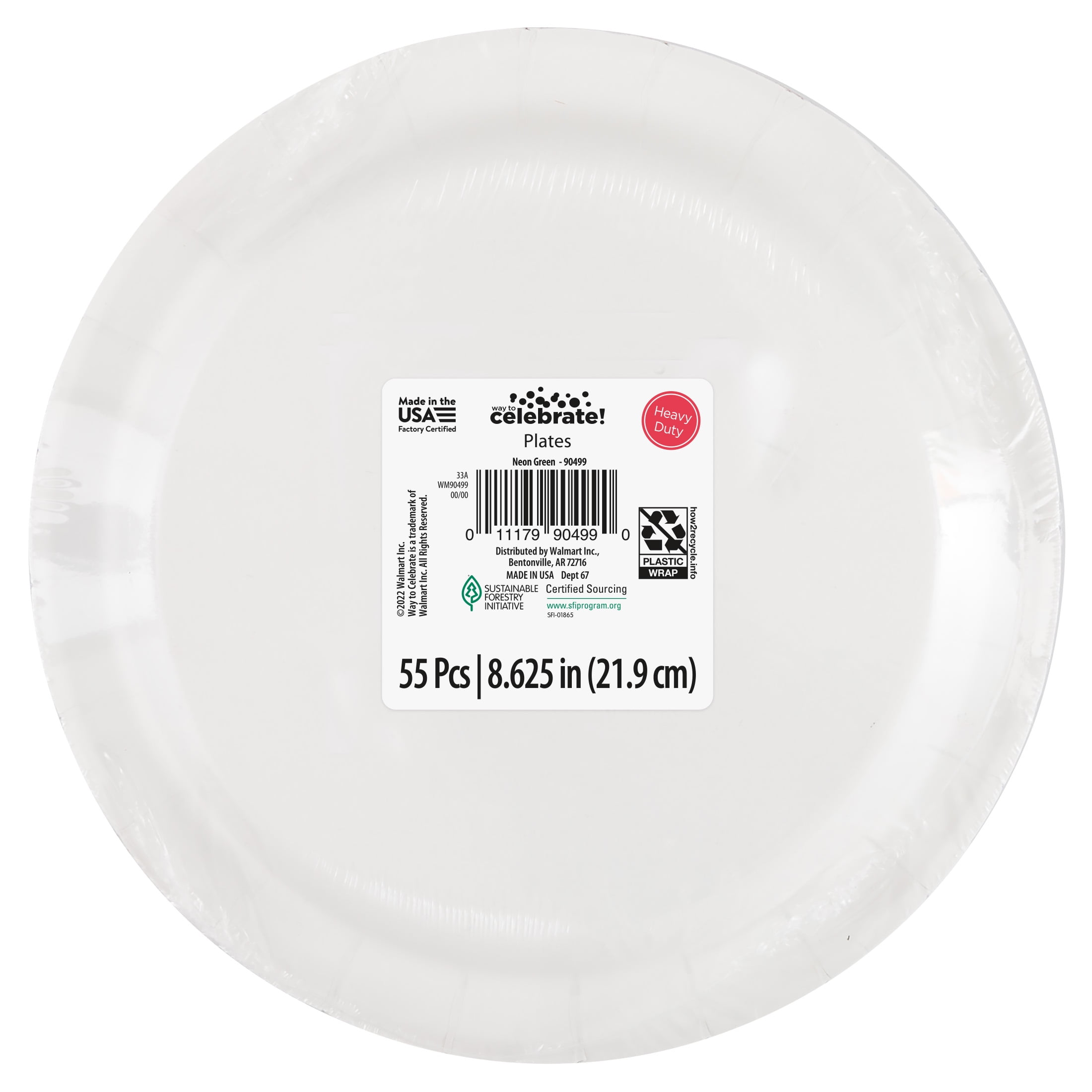 (3 pack) 55CT 9IN Green Paper Dinner Plates by Way To Celebrate