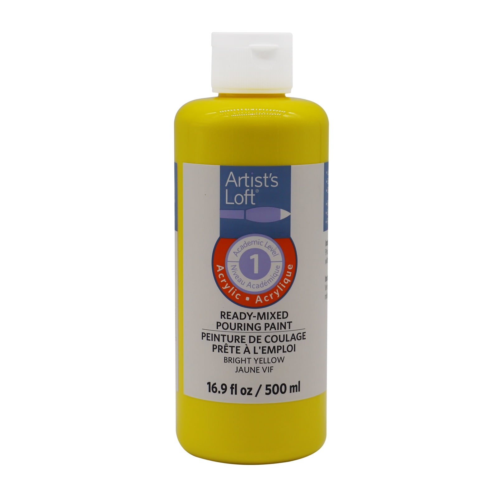 Artist's Loft Bright Yellow Acrylic Ready-Mixed Pouring Paint - Academic Level 1 Paint for Drawing, Painting, Art & Crafts Supplies - Bulk 12 Pack