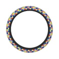 thumbnail image 7 of DouZhe Autism Day Colorful Puzzle Prints Steering Wheel Cover, Universal 15 inch Anti-Slip Odorless Elastic Car Steering Wheels Cover for Women Men, 7 of 7