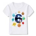 thumbnail image 3 of Camiseta de algodón con dibujos animados para niños, ropa para niños y niñas, ropa para cumpleaños de 6, 7, 8 y 9 años, camiseta con estampado de nueve planetas, 3 of 5