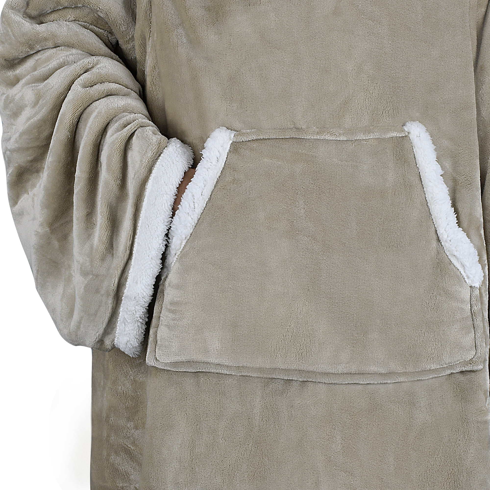 Catalonia Wearable TV Blanket with Sleeves Arms Warm Micro Plush Sherpa Fleece for Adult Large Wrap Throw Robe 72 x 55”