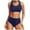 A-Dark Blue43, variant on Womens 2-Piece Bathing Suits Plain High Waisted + Push Up Swimsuits Summer Beach Athleisure Lightweight Swimwear