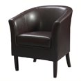 thumbnail image 1 of Pemberly Row Faux Leather Club Barrel Chair in Blackberry, 1 of 1