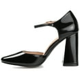 thumbnail image 3 of Journee Womens Hesster Mary Jane Mid Block Heel Square Toe Pumps, Widths Available, 3 of 10