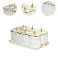 thumbnail image 5 of WeiLaiKeQi Divided Nut Jars Set with Tray Snack Candy Jars for Wedding Dining Room Home Transparent, 5 of 8