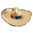 thumbnail image 1 of Sombrero GiftExpress Mexican con ribete de sarape para adulto, 1 of 7