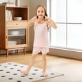 thumbnail image 2 of REDARER Girls' Satin Sleepwear Set, Lightweight Summer Cami Top & Shorts PJ for Home & Bedtime,9-10 Years, 2 of 5