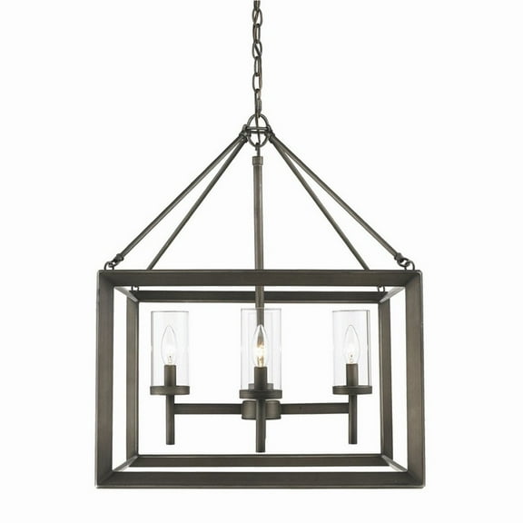 Golden Lighting Smyth 4-light Chandelier in Gunmetal Bronze