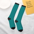 thumbnail image 6 of Bingfone Compression Socks for Women and Men Long Socks for Running Athletic Cycling Nurse-Teal, 6 of 8