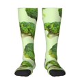 thumbnail image 1 of Fotbe Broccoli 3 Calcetas Divertidas Estampadas para Hombre y Mujer, Calcetas de Algodón hasta la Rodilla para Caminar, Correr, Enfermería y Embarazo, 1 of 6