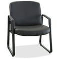 thumbnail image 2 of Lorell, Big and Tall Leather Guest Chair, 1 Each, Black, 2 of 2