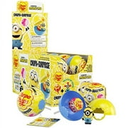 Chupa Chups Lollipops + Surprise Minions 16 Count Case, Strawberry Flavored Lollipop Suckers with Collectible Minion Toy