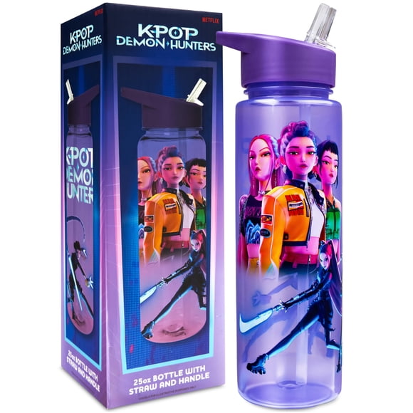 Botella de agua KPop Demon Hunters Huntrix 740 ml a prueba de fugas
