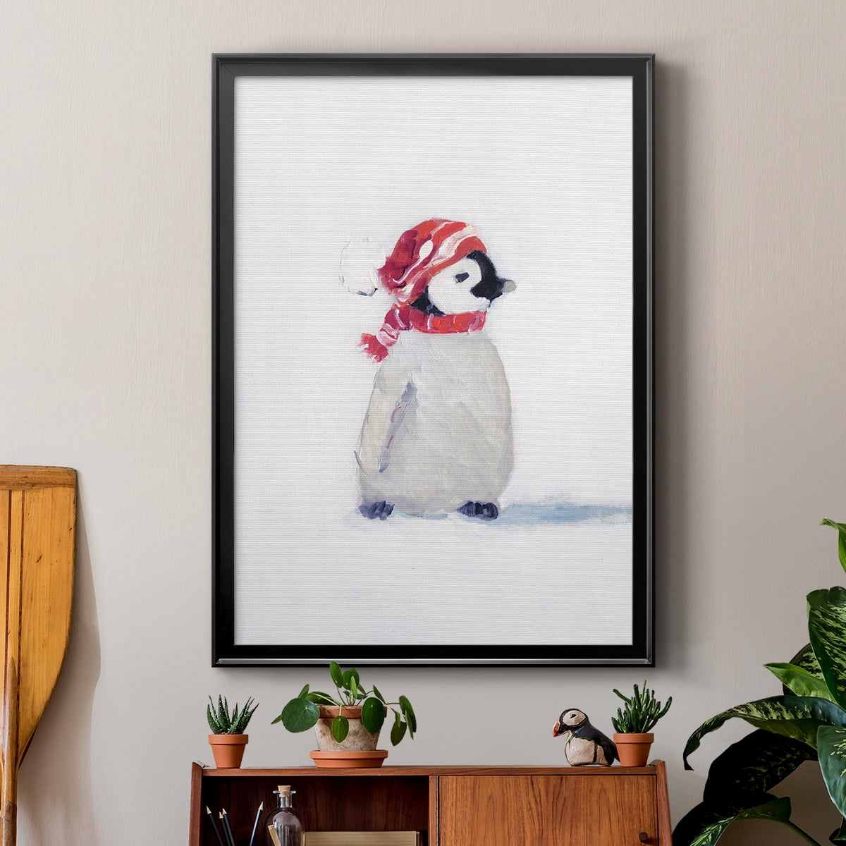 Penguin Play I Premium Classic Framed Print - Ready to Hang