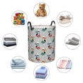 thumbnail image 4 of Balery Skiing penguin Cesta de ropa redonda con asas, impermeable, independiente, para ropa, juguetes, dormitorio y familia-Medium, 4 of 6