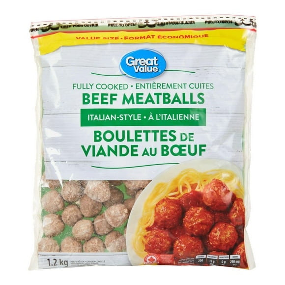 Great Value Italian Style Beef Meatballs, 1.2 kg