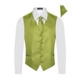 thumbnail image 2 of Men's Premium Vertical Lines Tone on Tone Stripes Vest - NeckTie – Bow Tie - Pocket Square 4 Piece Set for Suits & Tuxedos-Many Colors, 2 of 4