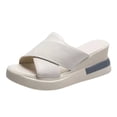 thumbnail image 4 of Mlkoz Womens Higher Sandals Arch Support Beach Slides for Woman Summer Causal Slip on 2 Flatform Sandalias Vacation Shoes, 4 of 4