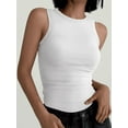 thumbnail image 2 of Womens Sleeveless High Neck Tank Tops Fashion Summer Casual Basic Slim Fit Ribbed Racerback Top Shirt Clothes, 2 of 6