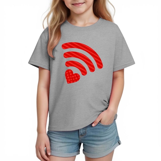 Blusas y camisas de manga corta con cuello redondo para niños y niñas, camisetas gráficas de manga corta, blusas con estampados bonitos para la temporada escolar.