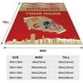 thumbnail image 6 of Custom San Francisco Blanket Personalized Throw Blankets Name and Number for Men Women Boy Football Style Decor Gifts, 6 of 6