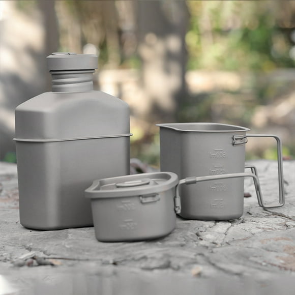 Kettle set,Water Bottle 750 Ml 400 With 1100 Ml Cups Set Set Ml 750 Ml Canteen Cups 1100 Ml 750 Cookware Kettle With Set Cookware Kettle Bottle Outdoor Canteen Set Set Cookware Ml Canteen Cup