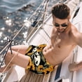 thumbnail image 2 of luoweisi Men's Beach Shorts Quick Dry Swim Trunks with Mesh Lining Panda Sunflower M, 2 of 5