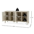 thumbnail image 2 of Christopher Knight Home Modern Coastal 4-Door Sideboard, Storage Cabinet with Adjustable Shelves, Bleach White, 2 of 9