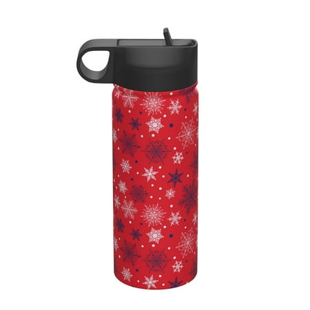

Adobk Snowflake Symphony Print Water Bottle 18oz Sports Insulated Kettle for Cycling Gym Basketball Outdoor Suitable as a Present