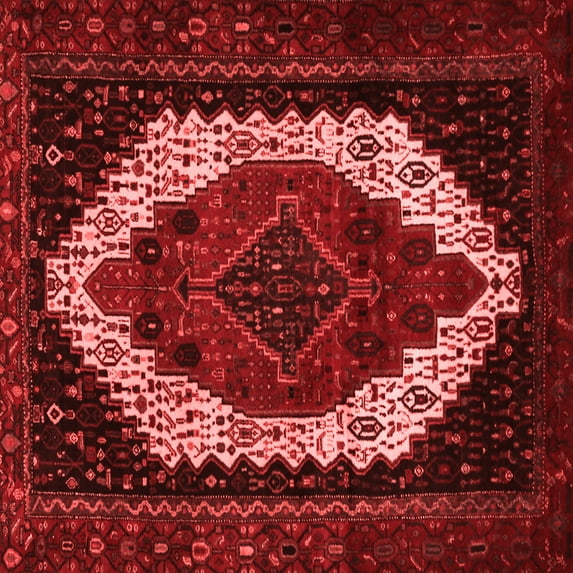 Ahgly Company Indoor Square Persian Red Traditional Area Rugs, 6' Square