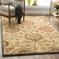 thumbnail image 2 of Hauteloom Elkins Wool Living Room, Bedroom Farmhouse Area Rug - Traditional Floral Carpet - Bohemian Paisley Vibe - Green, Red, Brown, Terra Cotta, Brick Red - 6' Square, 2 of 19