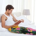 thumbnail image 5 of Naloa Retro Futuristic Landscape Pajama Pants Men, PJ Bottoms, Sleep & Lounge Pants-Medium, 5 of 6