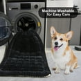 thumbnail image 4 of Backseat Pet Bed Mat Non-Slip Dog Car  Cover Scratch Chew Resistant Blanket for SUVs Trucks Sedans 23x51 Easy Clean Comfortable Travel Pad Pure Black, 4 of 7