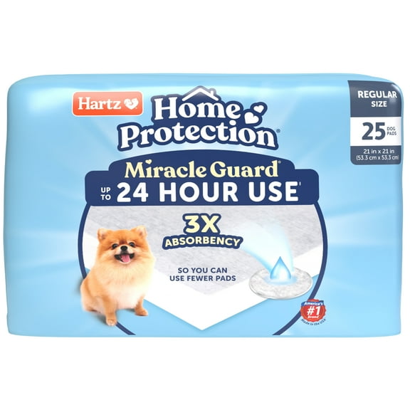 Hartz Home Protection Miracle Guard Dog Pads, Regular, 25 Count