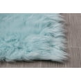 thumbnail image 2 of Ultra Soft Faux Sheepskin Fur Rug SER01 Light Blue 3' X 5', 2 of 4