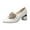 Beige Heels Slippers, variant on Women's Bowtie Decorated Pumps Slip-On Patent Leather Shoes Office Dressy Heels Beige 40