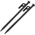 thumbnail image 3 of PAMINGONO 2Pcs Black Steel Tent Stakes Pointed Smooth Design Easy Soil Penetration, 3 of 8