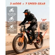 26 Fat Tire Folding Electric Bike for Adults, 3000W Peak Ebike, 48V 23Ah Battery, Dual Motor E-Bike, Up to 35MPH & 60 Miles Range, UL2849