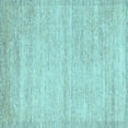 thumbnail image 1 of Ahgly Company Indoor Square Solid Light Blue Modern Area Rugs, 6' Square, 1 of 4