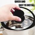 thumbnail image 3 of Universal Pot Lid Replacement Knobs, Silicone Pan Lid Holding Handles, Great for Slow Cookers, Skillets and Kitchen Cookware Lids and Covers, Black, 2 Pack, 3 of 8