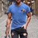 thumbnail image 2 of Camisas de Manga Larga para Hombres Casual Impreso Cuello Girado Abajo, Lado Dividido Botón Abajo Blusa para Al Aire Libre, Diario Y Primavera Verano, 2 of 5