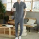 thumbnail image 3 of Conjunto de chándal de nailon blanco para hombre, conjunto de pantalones, sudadera, conjunto de camiseta y pantalones para hombre, nuevo conjunto elegante de manga corta a juego, 3 of 5