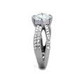 thumbnail image 4 of 2.56 Ct Round Cut Cz Stainless Steel Split Band Engagement Ring Womens Size 9, 4 of 5