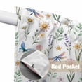 thumbnail image 4 of Spring Floral Swag Curtains for Kitchen/Bedroom/Living Room, Elegant Pastoral Flowers Dragonfly Watercolor Scalloped Curtains 63 Inch Long, Window Swag Topper Curtains Valances 2 Panels Set 36"x63", 4 of 8