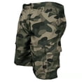 thumbnail image 4 of Zimjoy Mens Cargo Shorts Athletic Lightweight Breathable Casual Gym Work Mens Shorts Drawstring Elastic Waist Bermuda with Zipper Pockets Camouflage L, 4 of 6
