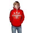 thumbnail image 3 of Kids Sweatshirts Valentine's Day Long Sleeve Hooded Sweatshirt Heart Print Autumn Winter Red 7 Years-8 Years, 3 of 3