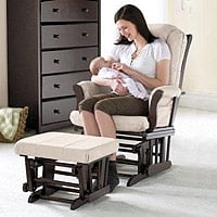 storkcraft tuscany glider and ottoman