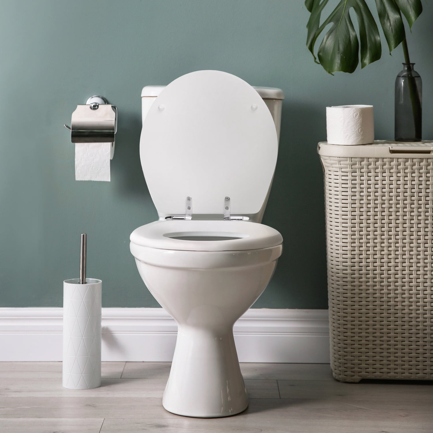 Design House Dalton Round Wood Toilet Seat in White