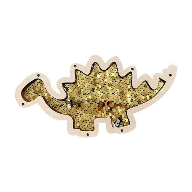 Tablero sensorial de madera, regalos de juguete, juego de aprendizaje, juguetes educativos cognitivos, accesorios de bricolaje para guardería, dinosaurio dorado Sunnimix Tablero ocupado Montessori